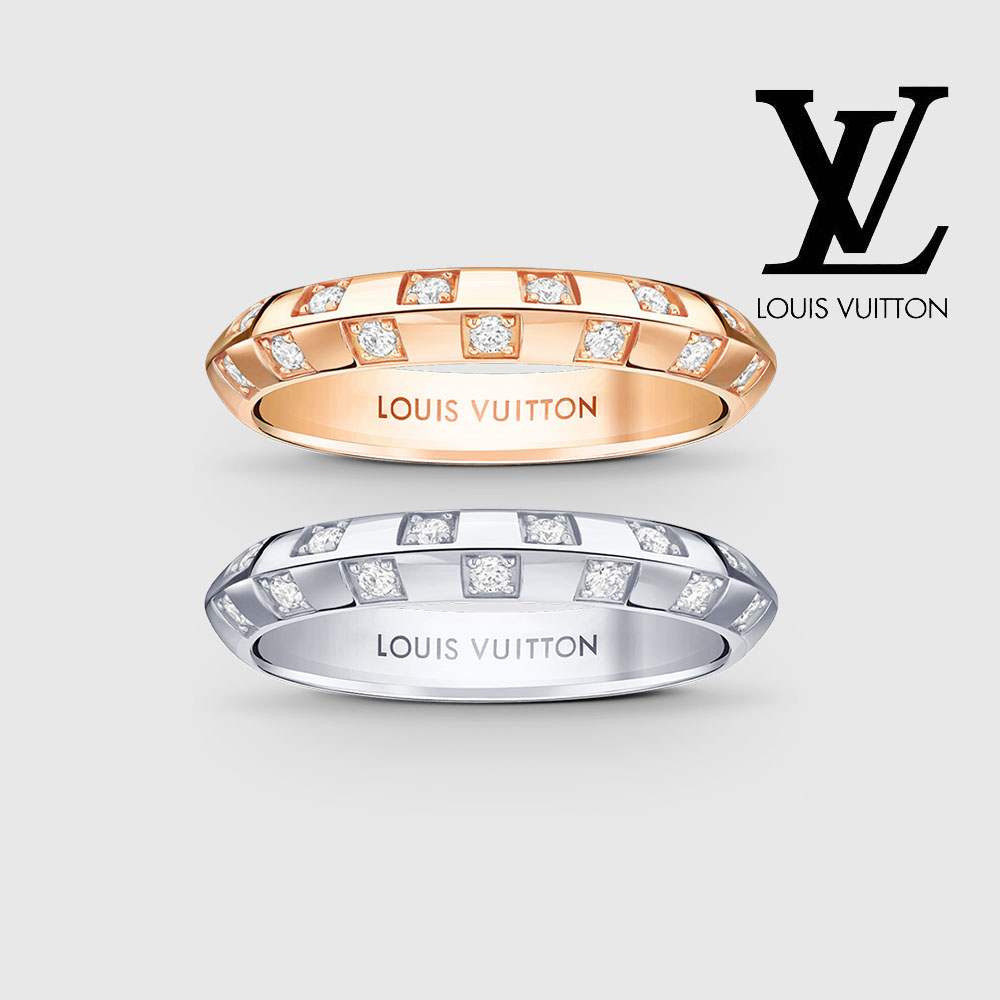 ルイヴィトン リング コピー LV ダイヤモンド リング ダミエ Q9Y54 Q9Y55