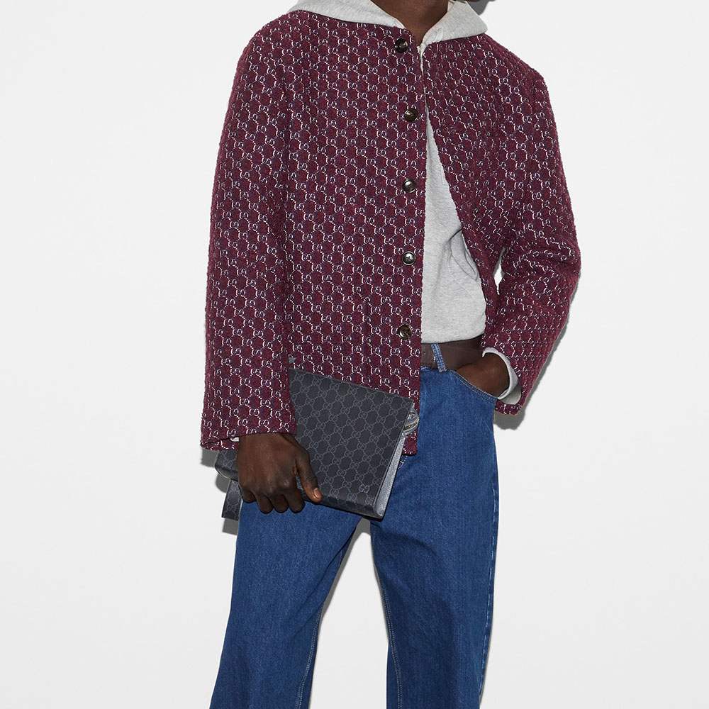 グッチスーパーコピー グレー トリム付き GG ポーチ ‎768255