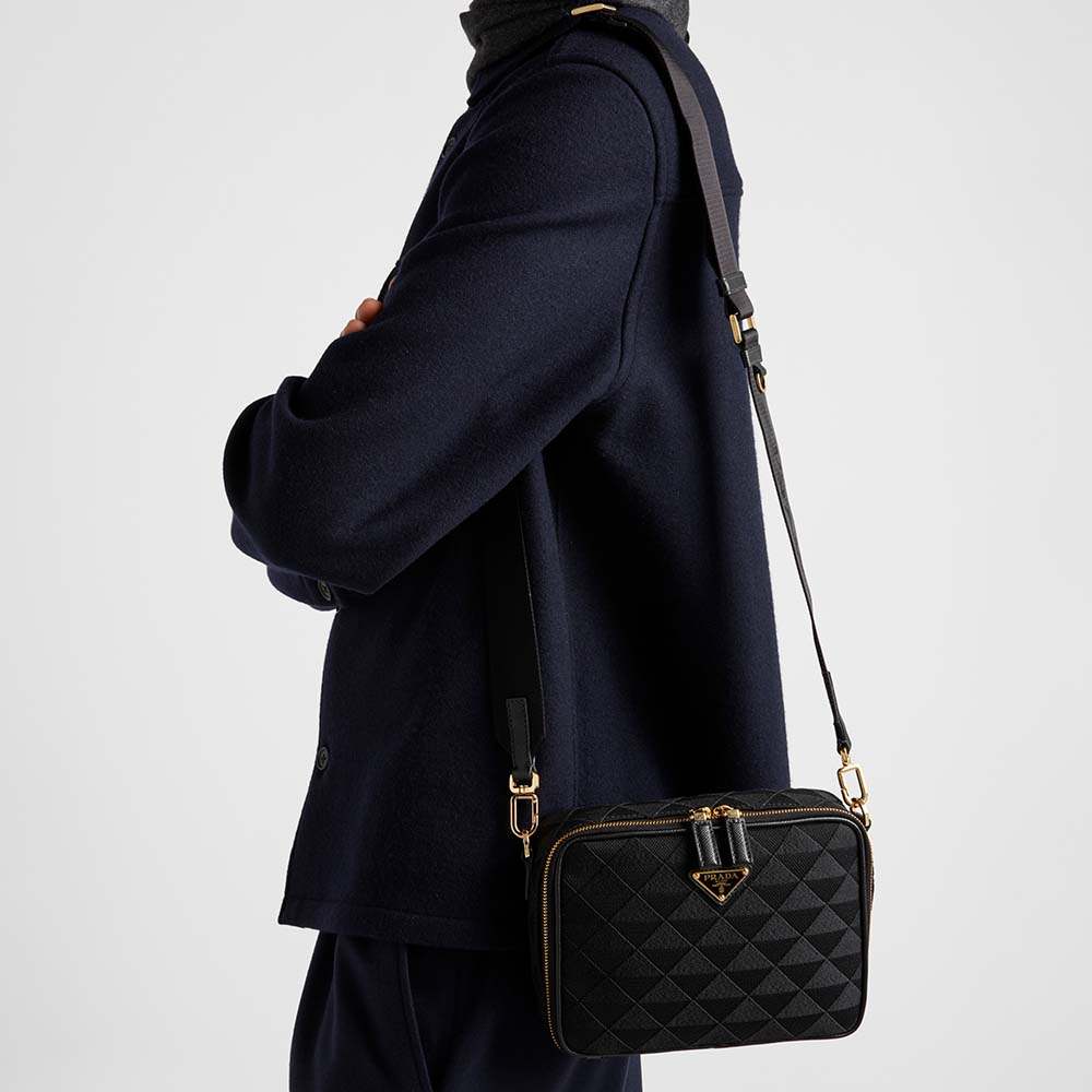 プラダ コピー ブリック エンブロイダリーファブリック バッグ 2VH069_2F3D