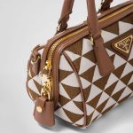プラダ コピー シンボル エンブロイダリーファブリック トップハンドルバッグ 1BB846_2FKL