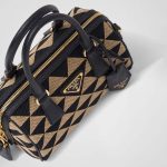 プラダ コピー シンボル エンブロイダリーファブリック トップハンドルバッグ 1BB846_2FKL