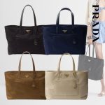 プラダ コピー Re-Nylon xサフィアーノレザー ラージ トートバッグ 1BG527_R064