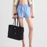 プラダ コピー Re-Nylon xサフィアーノレザー ラージ トートバッグ 1BG527_R064