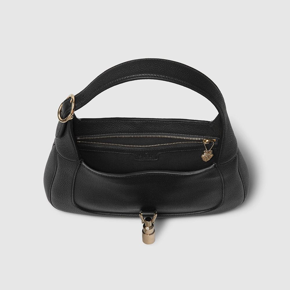 中古 グッチ ハンドバッグ ジャッキー1961 スモールショッピング レディース ブラック 黒 レザー 727810 ショルダー 斜め掛 グッチ コピー〔グッチ ジャッキー 1961〕スモール ショルダーバッグ