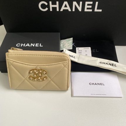 シャネル CHANEL 19 コピー ジップ コインパース ベージュ AP3665_2