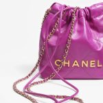 シャネル スーパーコピー CHANEL 22 ミニ ハンドバッグ パープル AS3980
