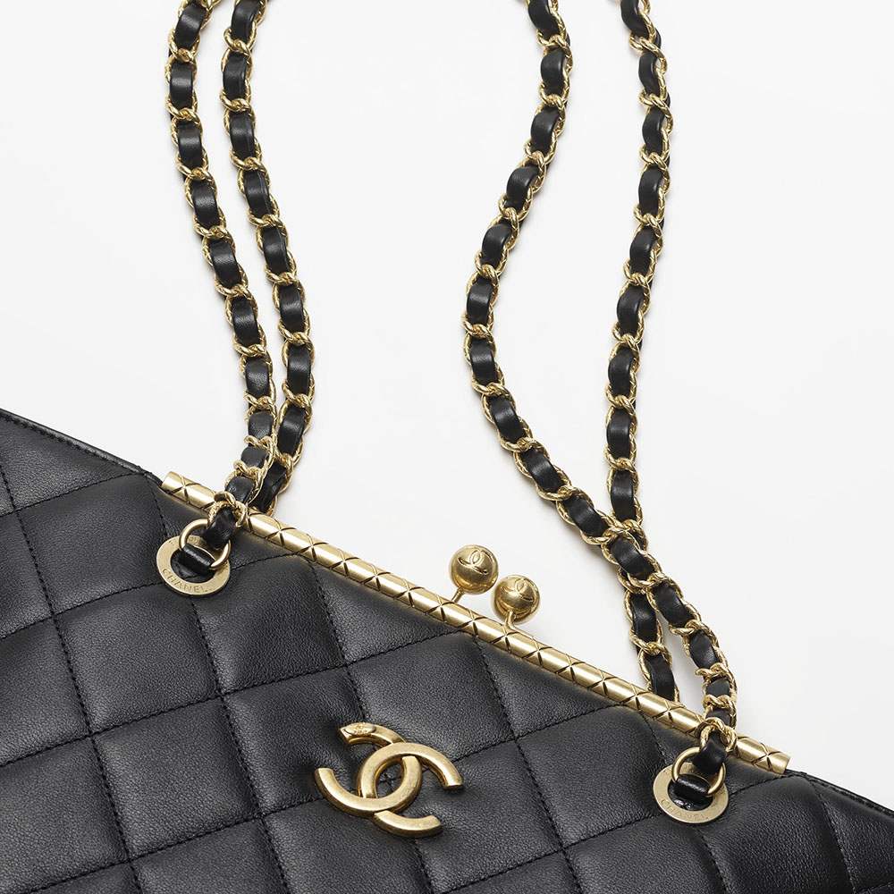 シャネル スーパーコピー ブラック ショッピング バッグ AS4488