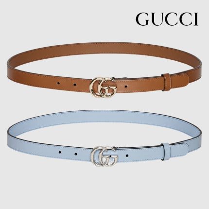 グッチコピー GGマーモント シャイニーバックル レザー ベルト ‎409417