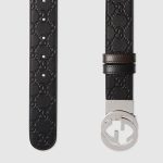 グッチ コピー リバーシブル レザー ベルト（インターロッキングG バックル）473030