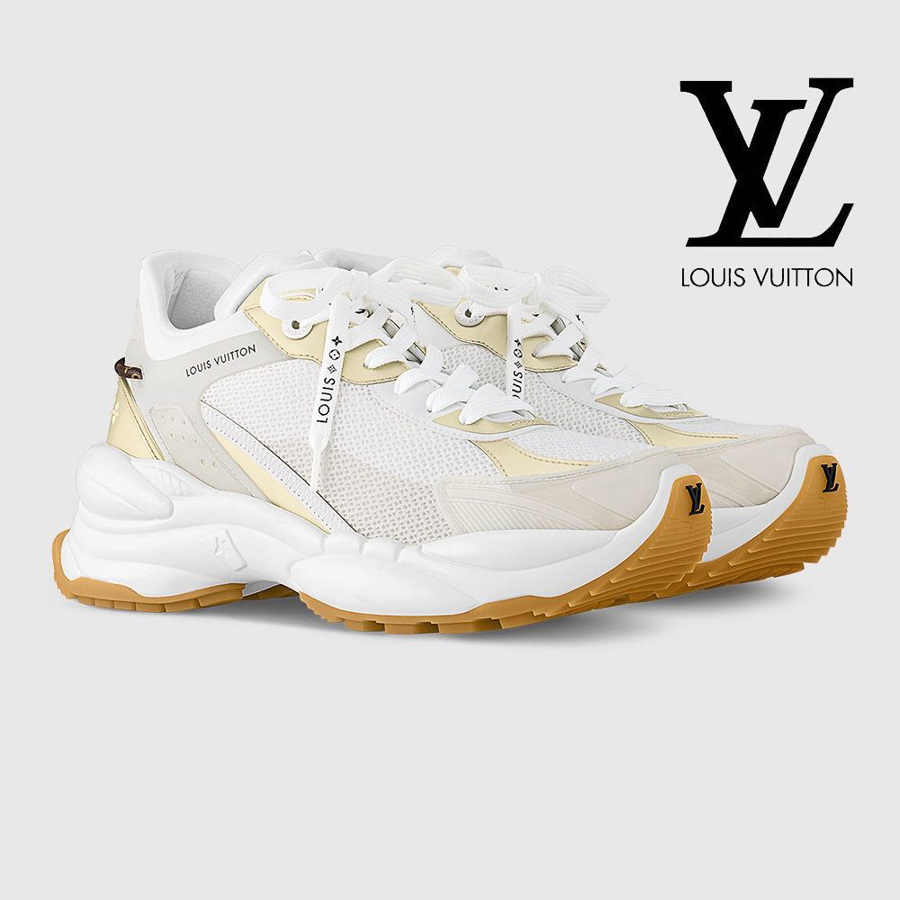 【美品】ヴィトン RUN55 スニーカー 36 23cm ゴールド 白 箱付き 美品】ヴィトン RUN55 スニーカー 36 23cm ゴールド 白 箱付き LOUIS