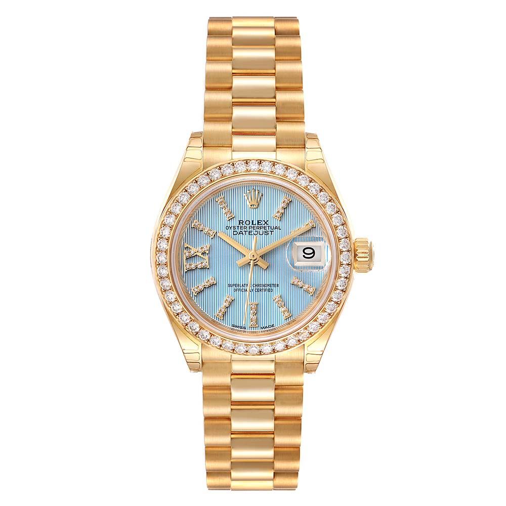 何でも屋 ロレックス コピー デイトジャスト28 コーンフラワーブルーダイヤバー