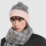 グッチ スーパーコピー GGカシミア ジャカード キャップ 811392