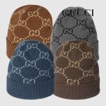 グッチ コピー GGカシミア ジャカード キャップ ‎811392 3GAC0