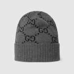 グッチ コピー GGカシミア ジャカード キャップ ‎811392 3GAC0