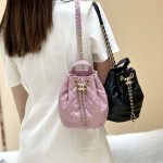シャネル コピー 22S ドローストリング バケットバックパック AS3211 ピンク