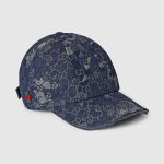グッチコピー ウェブ ストライプ付き GGデニム ベースボールキャップ 847898