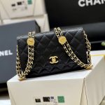 シャネル コピー 22A メティエダール ゴールドコイン WOC ブラック AP2840