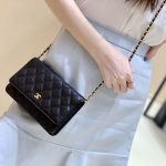 シャネル スーパーコピー WOC 19cm カーフスキン ブラック A33814