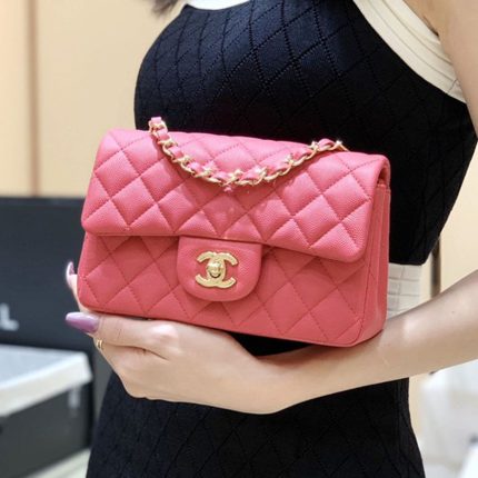 シャネル スーパーコピー Classic Flap Bag スクエアミニ ピンク A01115