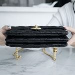 シャネル スーパーコピー 22K フラップチェーンバッグ AS3393 ブラック