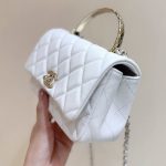 シャネル スーパーコピー フラップバッグ 白 シルバーハンドル AS5554