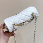 シャネル スーパーコピー フラップバッグ 白 シルバーハンドル AS5554