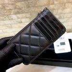 シャネルスーパーコピー マルチカードケース AP0374 ラムスキン ブラック